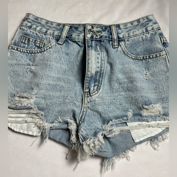 SHEIN Pants - SHEIN distressed denim shorts